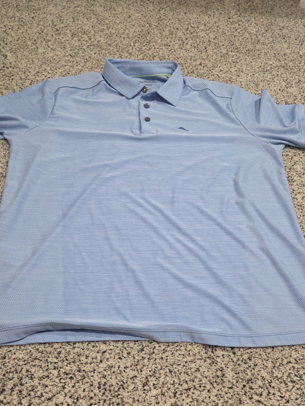 Like New Tommy Bahama Light Blue Short-Sleeve Polo